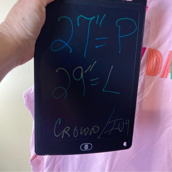 Crown & Ivy Lightweight Sweatshirt pink Embroidered Lazyday Size S - Picture 8 of 8